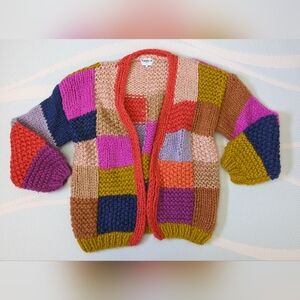 Cable knit multi-colored sweater from anthropology